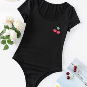 New Zaful Cherry Short Sleeve Bodysuit